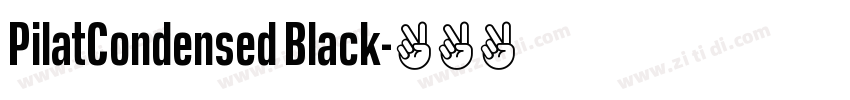 PilatCondensed Black字体转换
